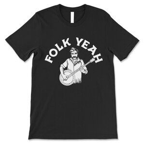 Folk Yeah Banjo Music Retro Fan Graphic Unisex T-Shirt 166